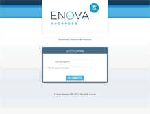 Tablet Screenshot of enova-vacances.com